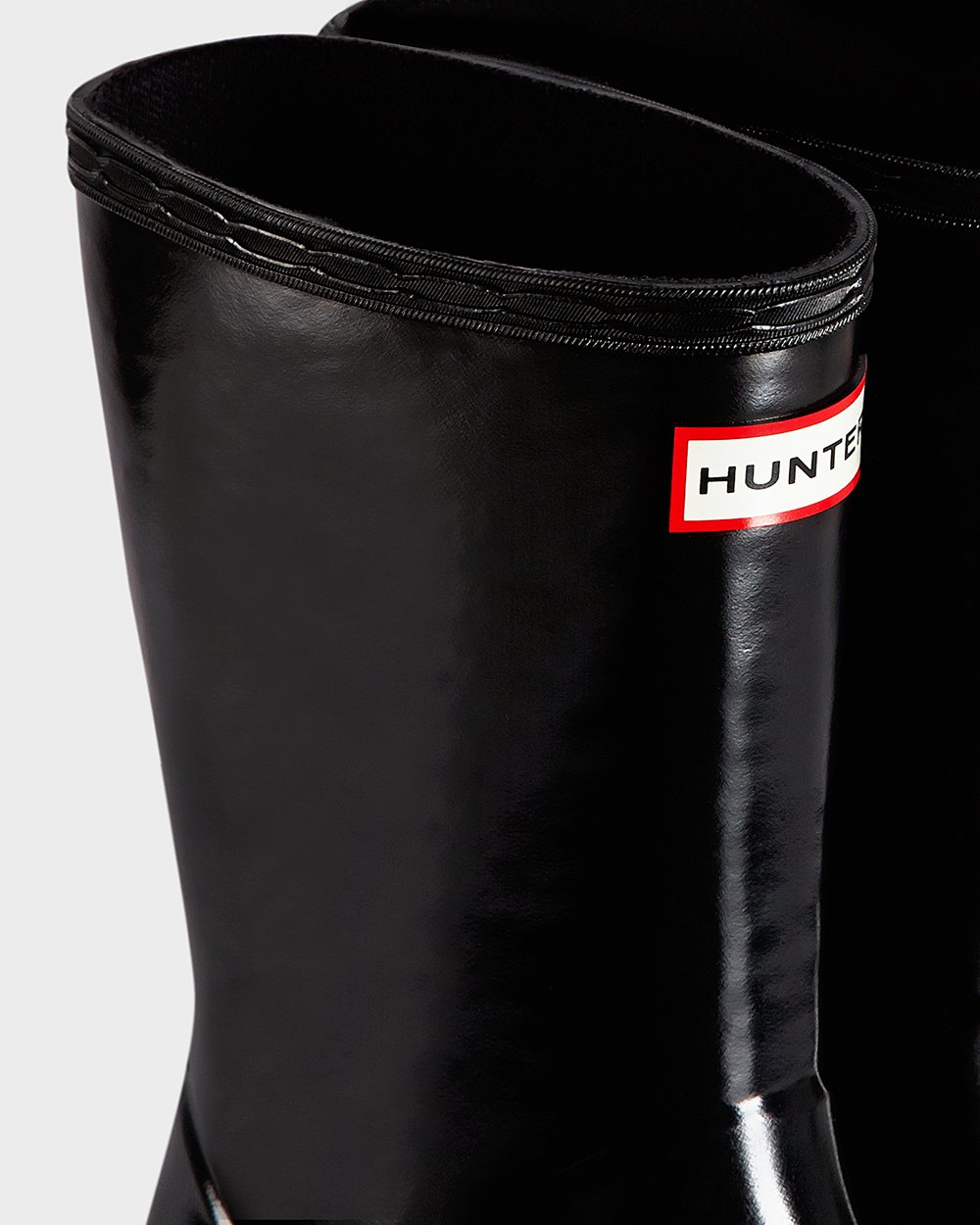 Kids Rain Boots - Hunter Original First Classic Gloss (63BPVFKIA) - Black